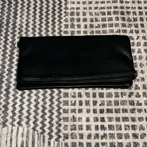 Black Wallet-Style Clutch Purse